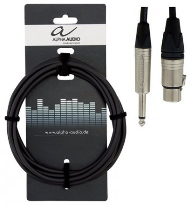 ALPHA AUDIO Peak Line микрофонный кабель XLR мама-Jack mono 3 м