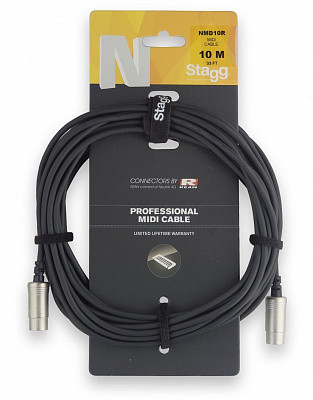 STAGG NMD10R - MIDI кабель, 10 м, черный