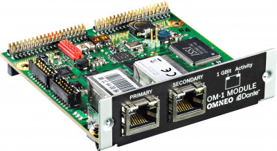 Dynacord OM-1 Dante / Omneo сетевой интерфейс для матрицы P64 32 х 32 каналов вх-вых 1 Gbit