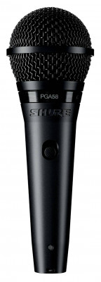 Вокальный микрофон SHURE PGA58BTS c выключателем, 50-16000 Гц