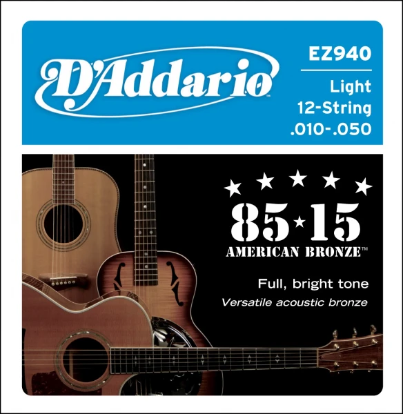D'Addario EZ940 Набор 12 струн для акустической гитары