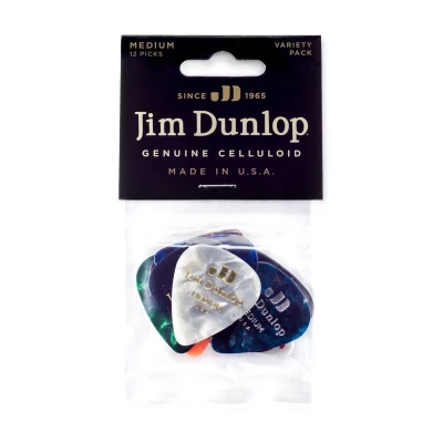 Набор медиаторов Dunlop PVP106 Variety Celluloid 12Pack, средние, 12 шт.