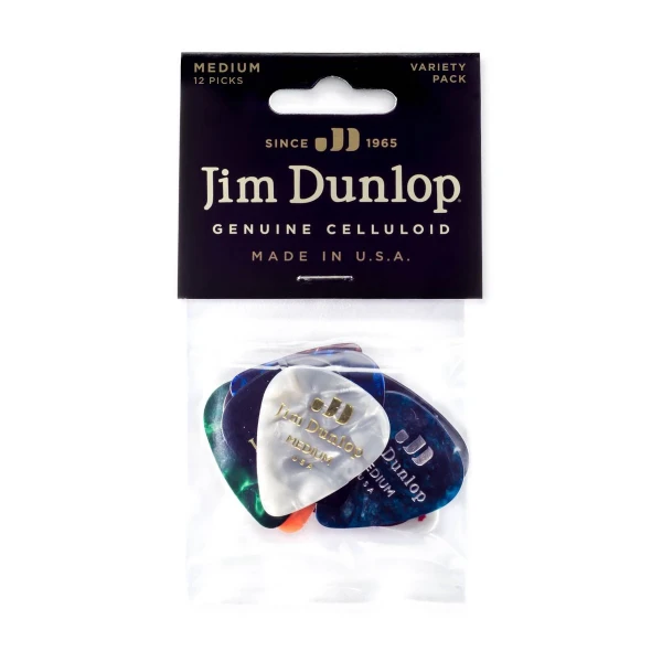 Набор медиаторов Dunlop PVP106 Variety Celluloid 12Pack, средние, 12 шт.