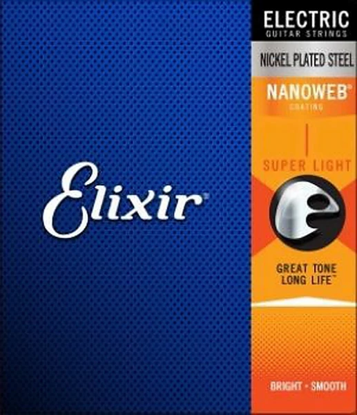 Струны для электрогитары Elixir 12052 NanoWeb Light 10-46