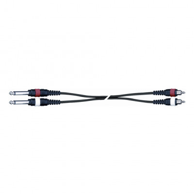 QUIK LOK AD13-3 компонентный кабель, 3 метра, разъемы 2 Mono Jack - 2 RCA Male (2 1/4' MALE -2 RCA MALE)