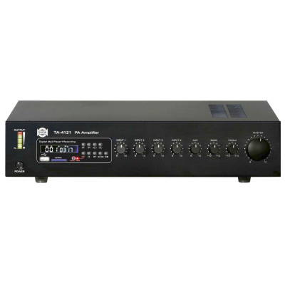 SHOW TA-4121 трансляционная система 120 Вт 70/100В, 4Line/mic+2AUX, MP3 плеер пишущий
