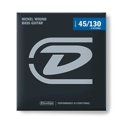 Струны для 5-струнной бас-гитары Dunlop DBN45130 Nickel Wound, 45-130, никель