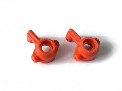 Капролоновые поворотные кулаки для Remo Hobby 1/16, красные, тюнинг  (2 шт)