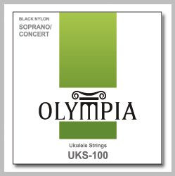 Струны для укулеле-концерт или сопрано Olympia UKS100 черный нейлон