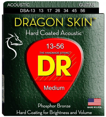 Струны для акустических гитар DR DSA-13-55 Dragon Skin