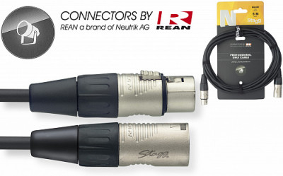 STAGG NDX5R-DMX кабель XLR-XLR, 5 м