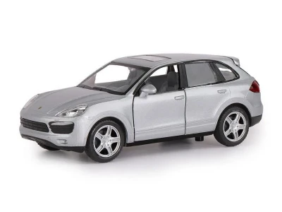 Машина "АВТОПАНОРАМА" Porsche Cayenne S, серебряный, 1/32, свет, звук, инерция, в/к 17,5*13,5*9 см