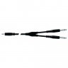 Proel BULK505LU18 - инсертный кабель 3.5 джек стерео <-> 2 x 6.3 джек моно - 1,8м