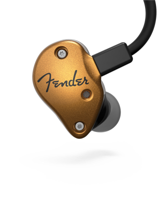 FENDER FXA7 PRO IEM- GOLD Внутриканальные наушники с 9,25мм драйвером, двумя HDBA твиттерами и бас портом