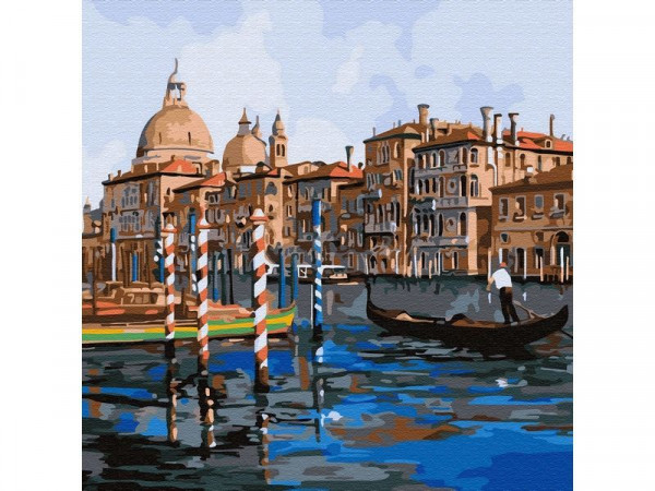 Картина по номерам 30Х30 КАНАЛЫ ВЕНЕЦИИ (20 цветов)