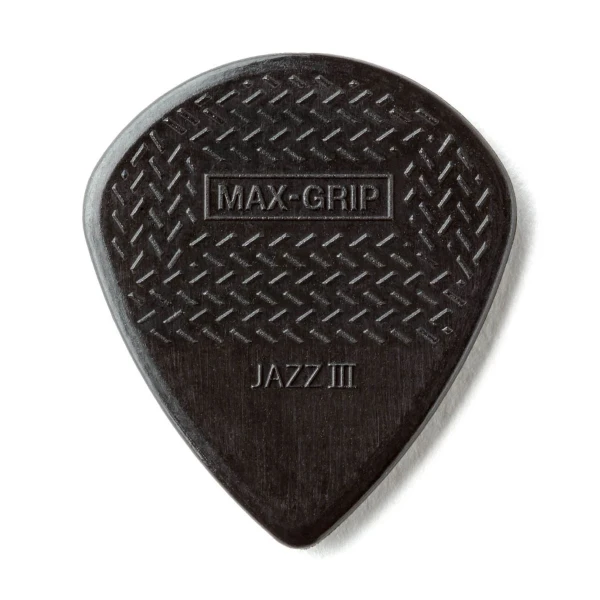 Медиаторы с острым кончиком, толщиной 1.38 мм, черные, 24 Dunlop 471R3S Max-Grip Jazz III Stiffo 24Pack