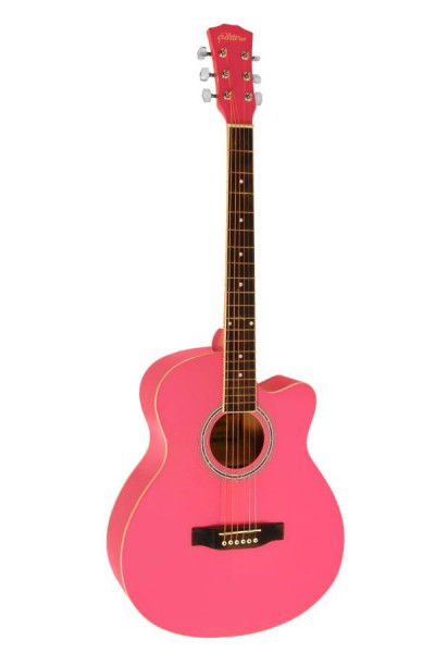 Акустическая гитара Elitaro E4010C розового цвета