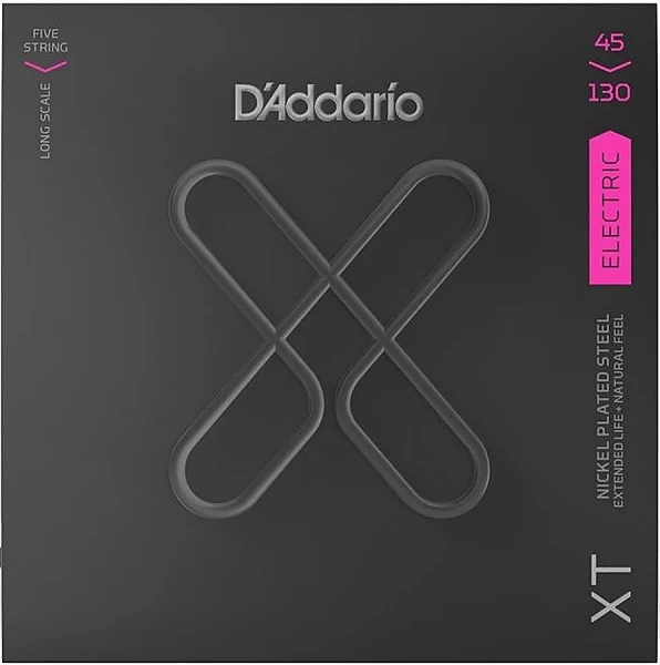 Струны для пятиструнной бас-гитары D'Addario XTB45130 Long, Light, 45-130