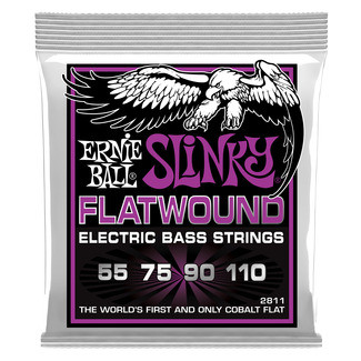 Ernie Ball 2811 Power Slinky Flatwound Bass (55-75-90-110) для бас-гитары