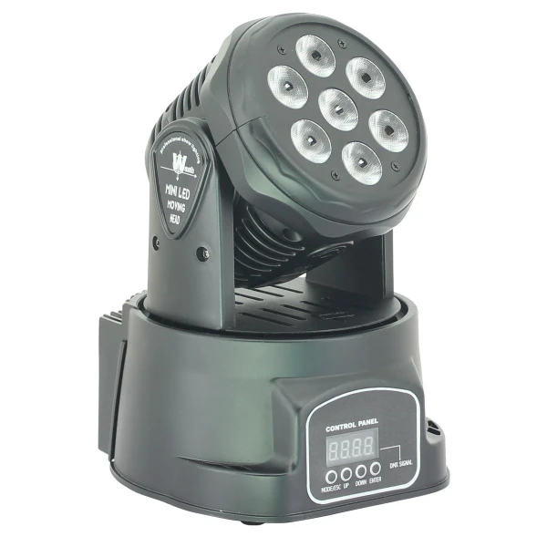 Вращающаяся голова WASH AstraLight NC-L18F, 7 LED x 12W, DMX, авто, звуковая активация, Master/slave