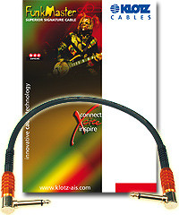 KLOTZ TMRR-0020 инструментальный кабель T.M. Stevens Funkmaster для соединения педалей, длина 20 см., угловые джеки