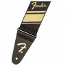FENDER 2' COMPETITION STRIPE STRAP GOLD гитарный ремень, цвет чёрный/золотистый
