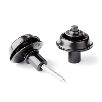Комплект креплений для гитарного ремня Dunlop SLS1403BK Straplok Flush Mount, потайной, чёрный