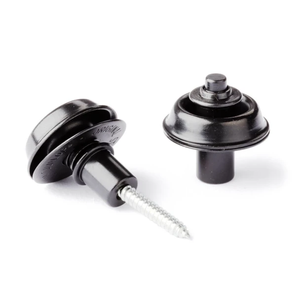 Комплект креплений для гитарного ремня Dunlop SLS1403BK Straplok Flush Mount, потайной, чёрный
